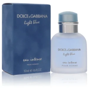 Dolce & Gabbana Light Blue Eau Intense for Men 1.7 oz Eau de Parfum Spray – Long-Lasting Fresh Cologne